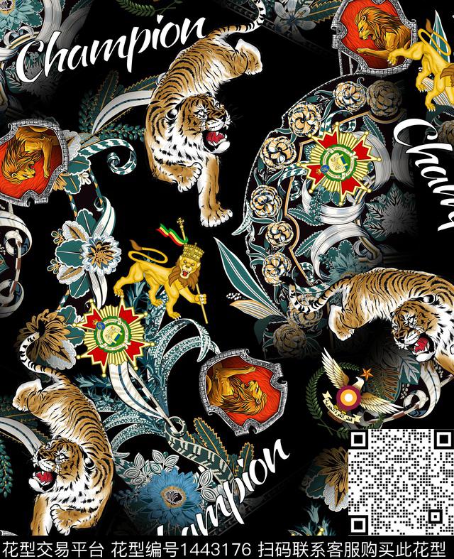 字母数码华亿平台老虎数码印花华亿平台下载（图片编号: 1443176） - 瓦栏（Walan）