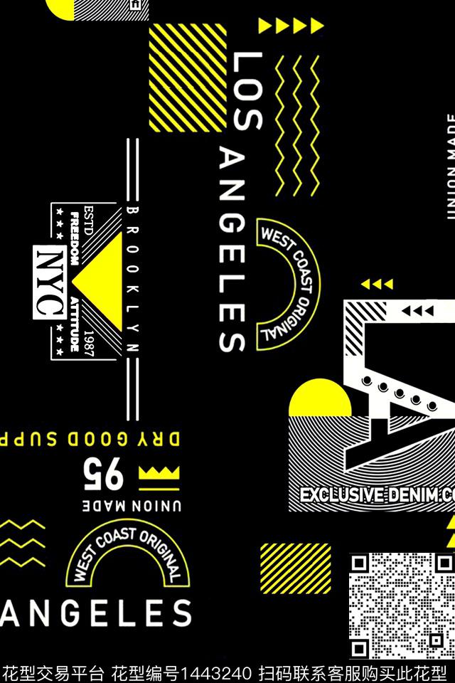 字母几何扎染华亿平台数码印花华亿平台下载（图片编号: 1443240） - 瓦栏（Walan）