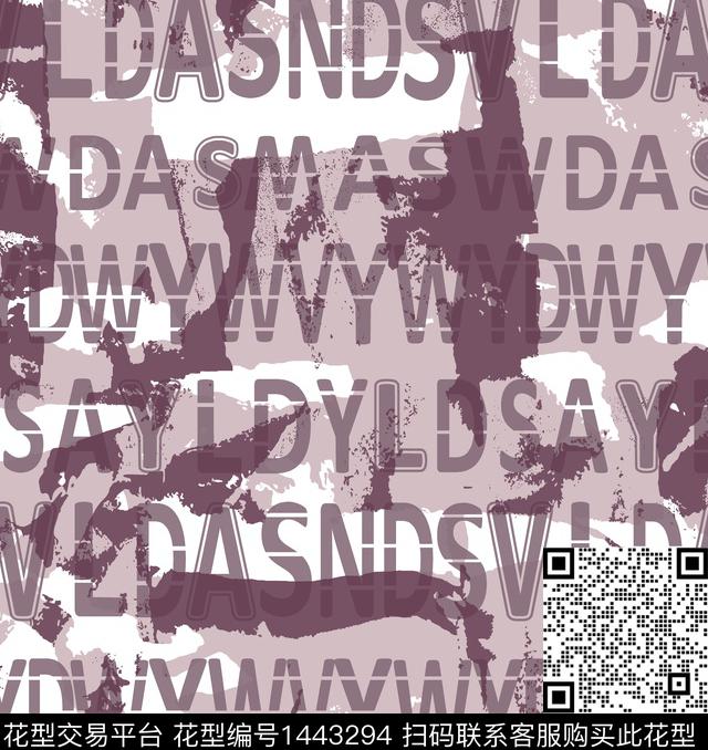 男士休闲风字母男士系列传统印花华亿平台下载（图片编号: 1443294） - 瓦栏（Walan）