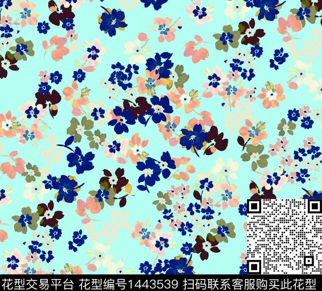 动物花卉绿植树叶女装数码印花华亿平台下载（图片编号: 1443539） - 瓦栏（Walan）