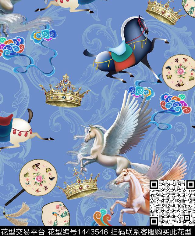 动物大牌风休闲数码印花华亿平台下载（图片编号: 1443546） - 瓦栏（Walan）