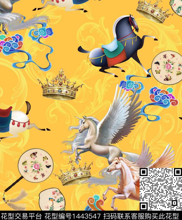 动物大牌风休闲数码印花华亿平台下载（图片编号: 1443547） - 瓦栏（Walan）