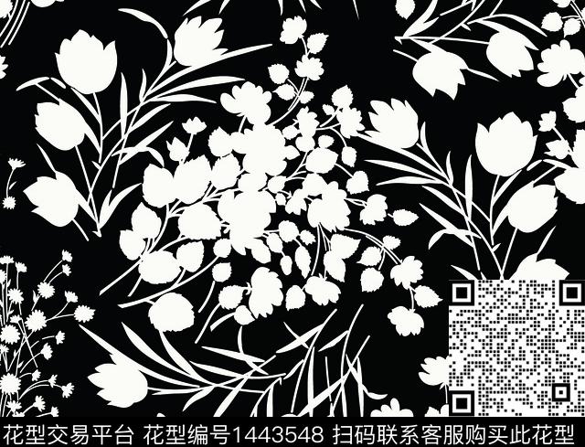绿植树叶女装花卉数码印花华亿平台下载（图片编号: 1443548） - 瓦栏（Walan）
