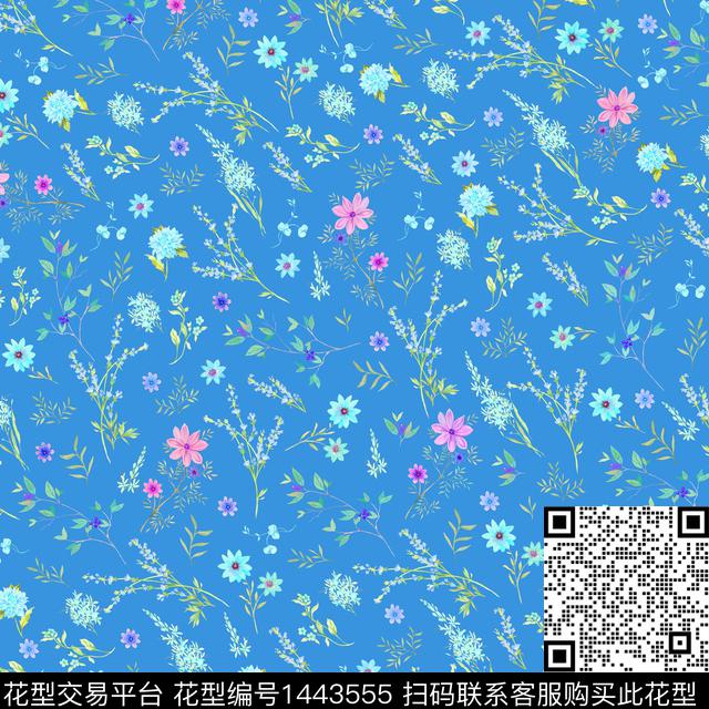 绿植树叶女装花卉数码印花华亿平台下载（图片编号: 1443555） - 瓦栏（Walan）