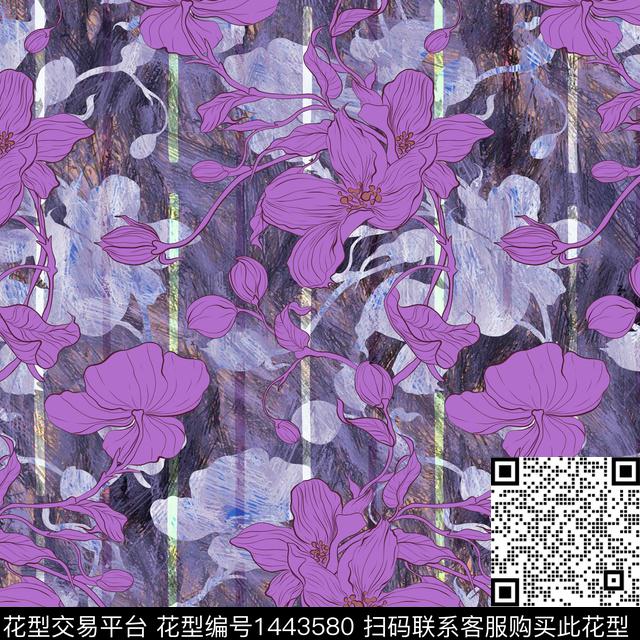 绿植树叶数码华亿平台花卉数码印花华亿平台下载（图片编号: 1443580） - 瓦栏（Walan）