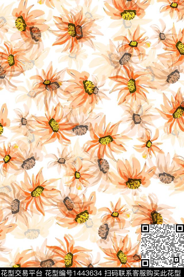 水彩雪纺大牌风数码印花华亿平台下载（图片编号: 1443634） - 瓦栏（Walan）