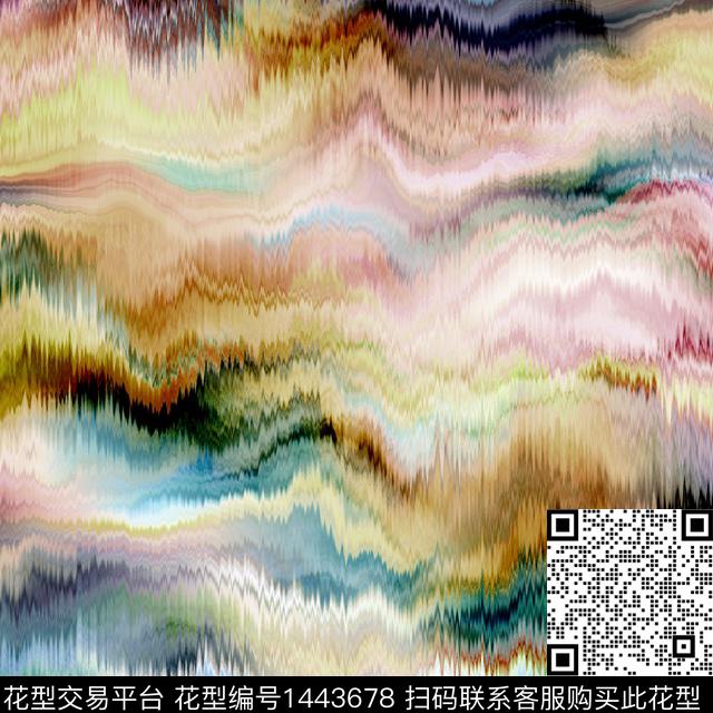 线条画肌理小清新数码印花华亿平台下载（图片编号: 1443678） - 瓦栏（Walan）