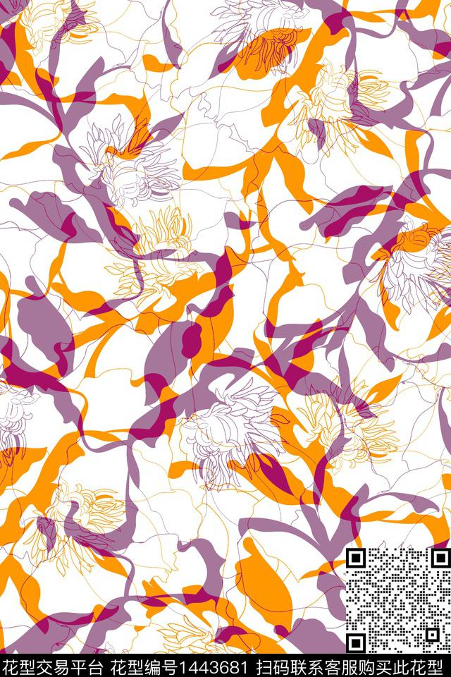 线条画几何大牌风传统印花华亿平台下载（图片编号: 1443681） - 瓦栏（Walan）