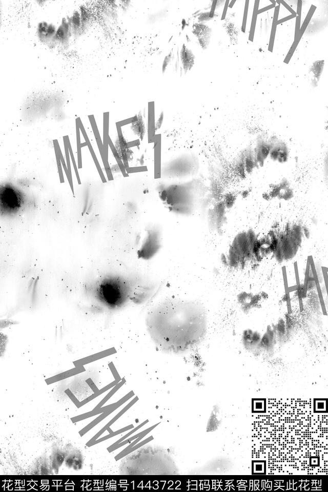 字母男装满版花肌理数码印花华亿平台下载（图片编号: 1443722） - 瓦栏（Walan）