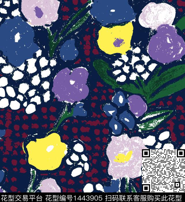 大牌风韩国抽象传统印花华亿平台下载（图片编号: 1443905） - 瓦栏（Walan）