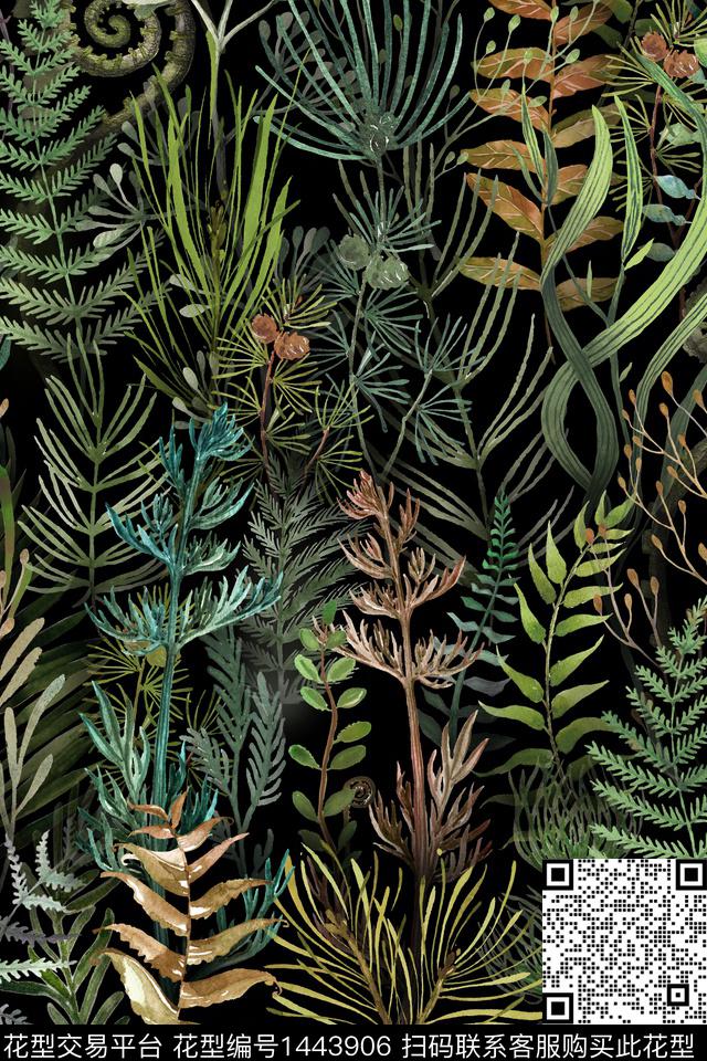绿植树叶数码华亿平台墙纸数码印花华亿平台下载（图片编号: 1443906） - 瓦栏（Walan）