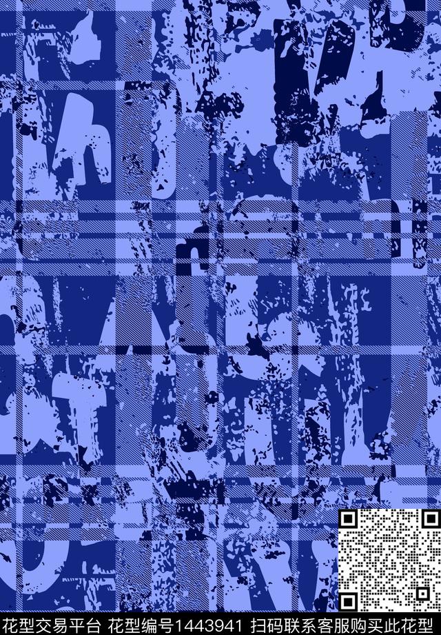 格子字母组合高档T桖男士七分裤传统印花华亿平台下载（图片编号: 1443941） - 瓦栏（Walan）