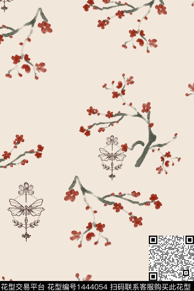 香云纱旗袍中国风数码印花华亿平台下载（图片编号: 1444054） - 瓦栏（Walan）