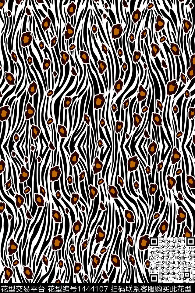 动物纹满版散花抽象传统印花华亿平台下载（图片编号: 1444107） - 瓦栏（Walan）