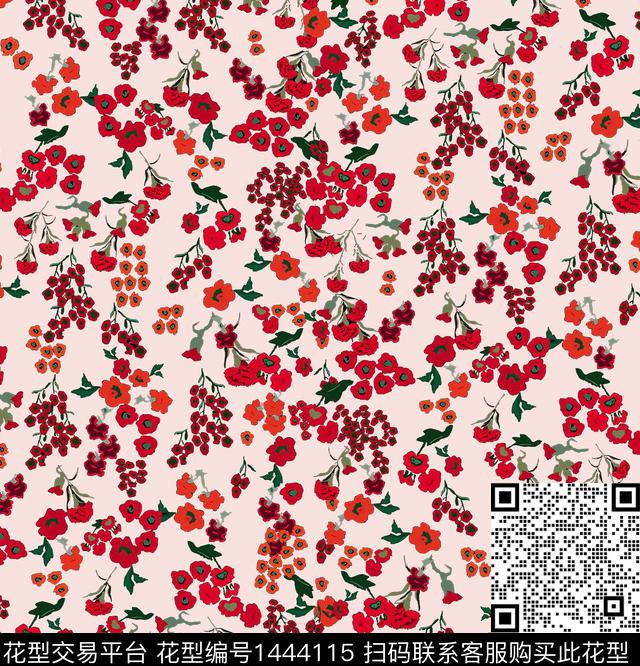 大牌风小碎花Carolina数码印花华亿平台下载（图片编号: 1444115） - 瓦栏（Walan）