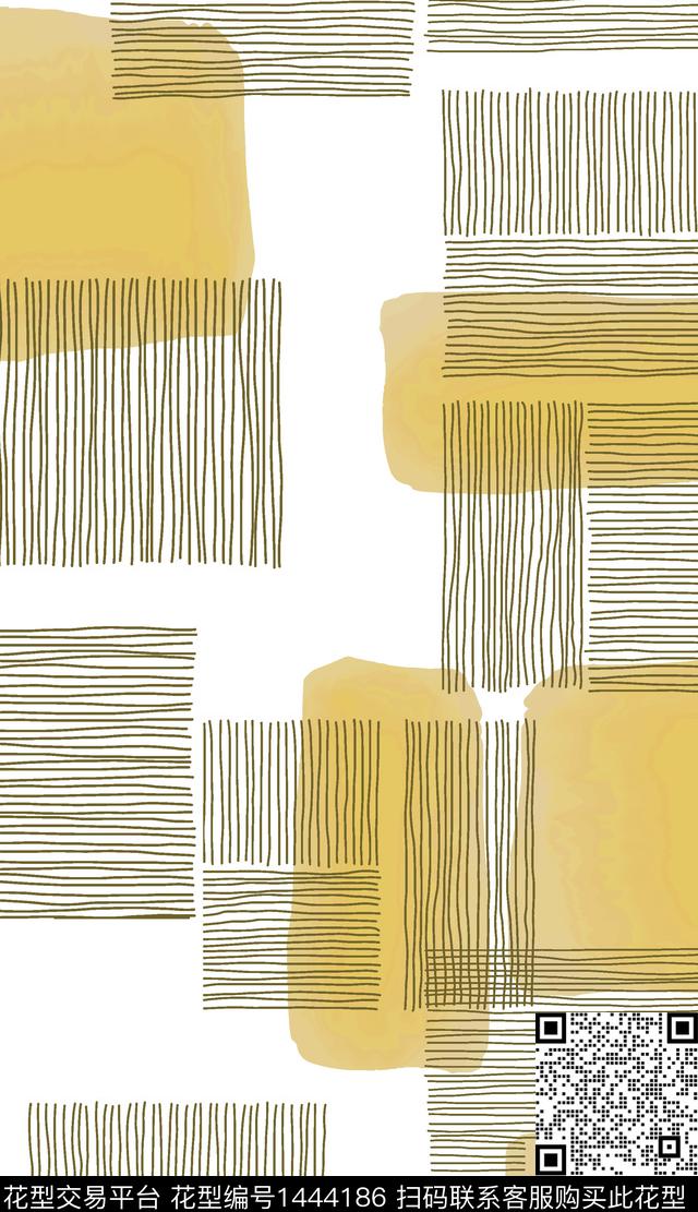 线条画数码华亿平台简约数码印花华亿平台下载（图片编号: 1444186） - 瓦栏（Walan）