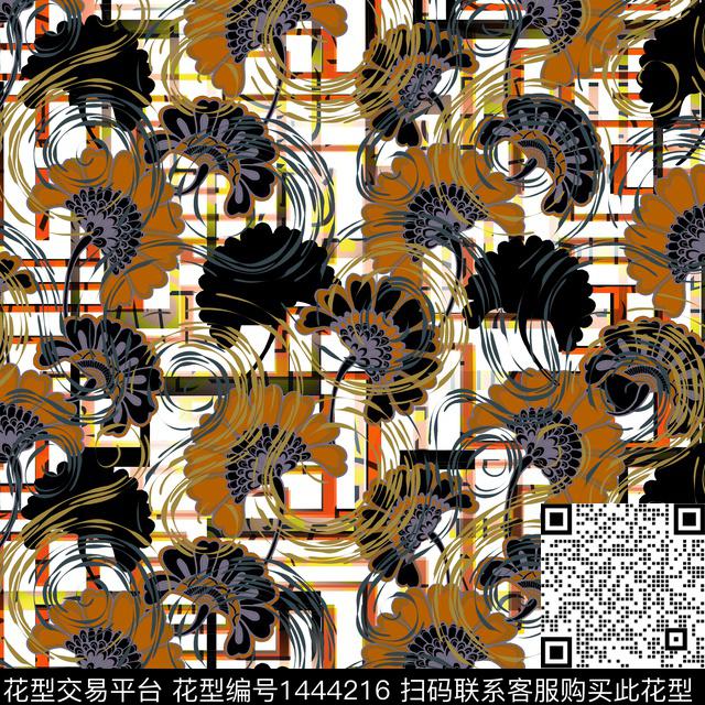 绿植树叶数码华亿平台花卉数码印花华亿平台下载（图片编号: 1444216） - 瓦栏（Walan）