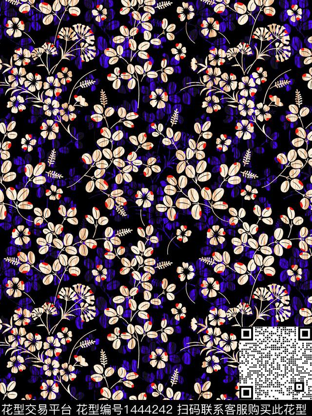 绿植树叶数码华亿平台小碎花数码印花华亿平台下载（图片编号: 1444242） - 瓦栏（Walan）