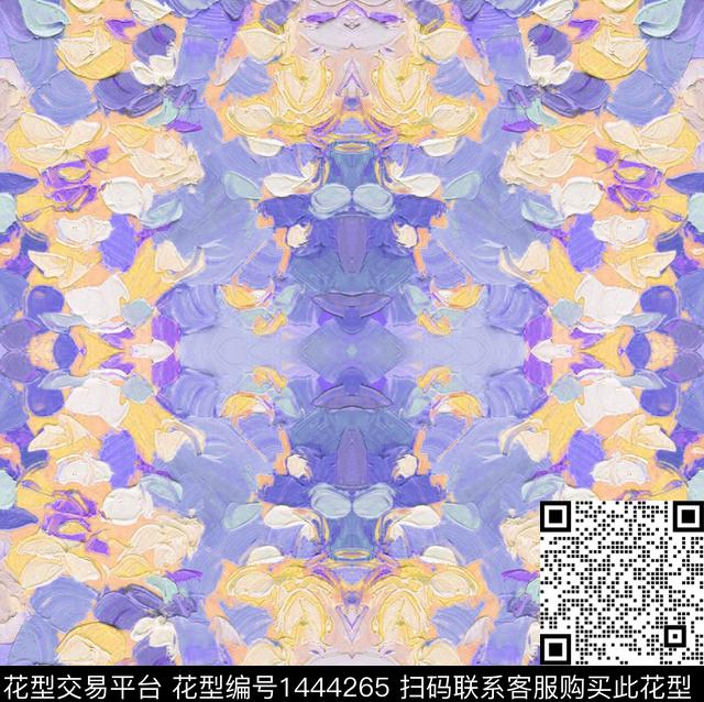 肌理笔触水粉数码印花华亿平台下载（图片编号: 1444265） - 瓦栏（Walan）