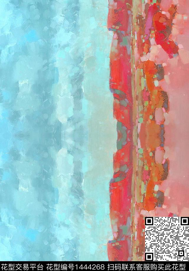 水彩女装花卉数码印花华亿平台下载（图片编号: 1444268） - 瓦栏（Walan）