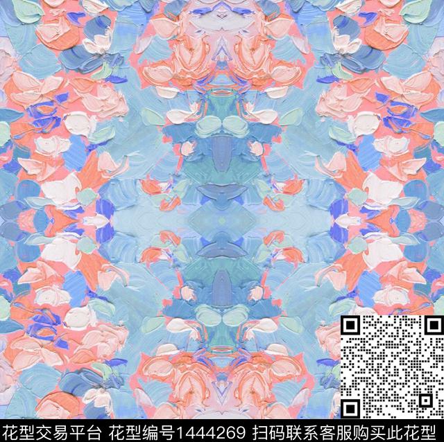 肌理笔触水粉数码印花华亿平台下载（图片编号: 1444269） - 瓦栏（Walan）
