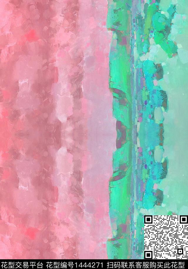 水彩女装花卉数码印花华亿平台下载（图片编号: 1444271） - 瓦栏（Walan）