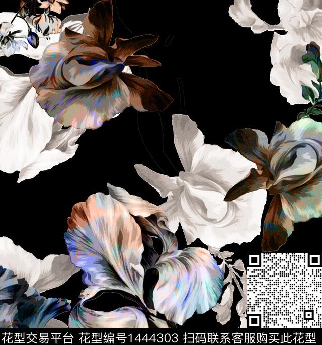 数码华亿平台几何扎染华亿平台数码印花华亿平台下载（图片编号: 1444303） - 瓦栏（Walan）