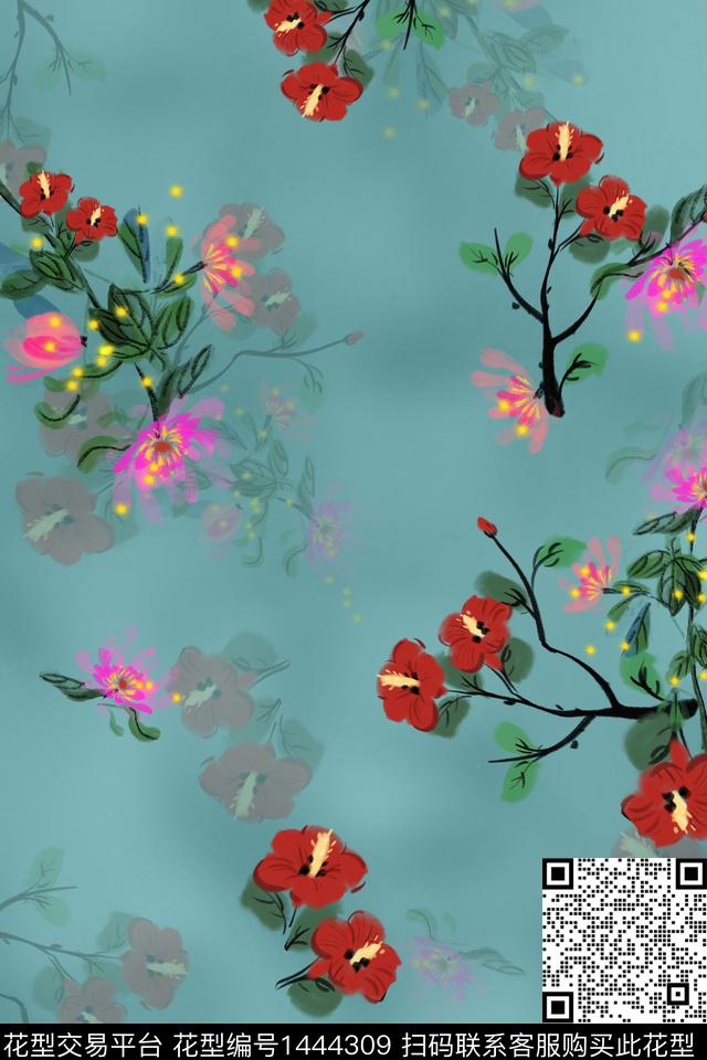 香云纱旗袍中国风数码印花华亿平台下载（图片编号: 1444309） - 瓦栏（Walan）