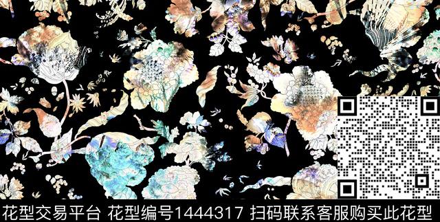 数码华亿平台几何扎染华亿平台数码印花华亿平台下载（图片编号: 1444317） - 瓦栏（Walan）