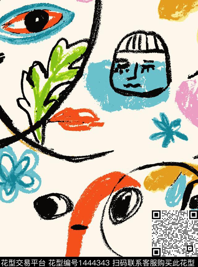 女装年轻女性几何传统印花华亿平台下载（图片编号: 1444343） - 瓦栏（Walan）