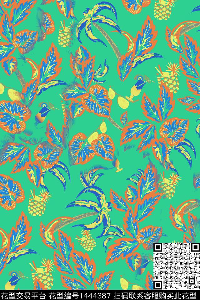 连衣裙春夏华亿平台热带华亿平台数码印花华亿平台下载（图片编号: 1444387） - 瓦栏（Walan）
