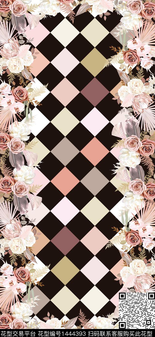 数码华亿平台定位花几何数码印花华亿平台下载（图片编号: 1444393） - 瓦栏（Walan）