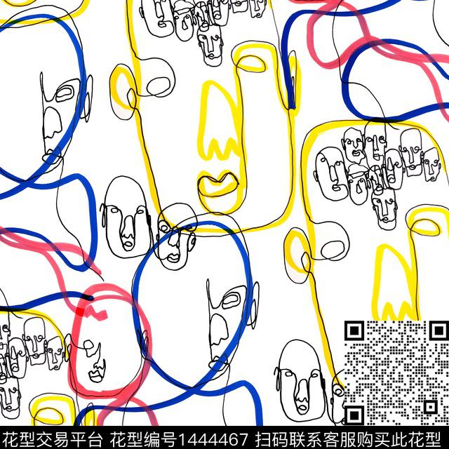 字母肌理大牌风数码印花华亿平台下载（图片编号: 1444467） - 瓦栏（Walan）