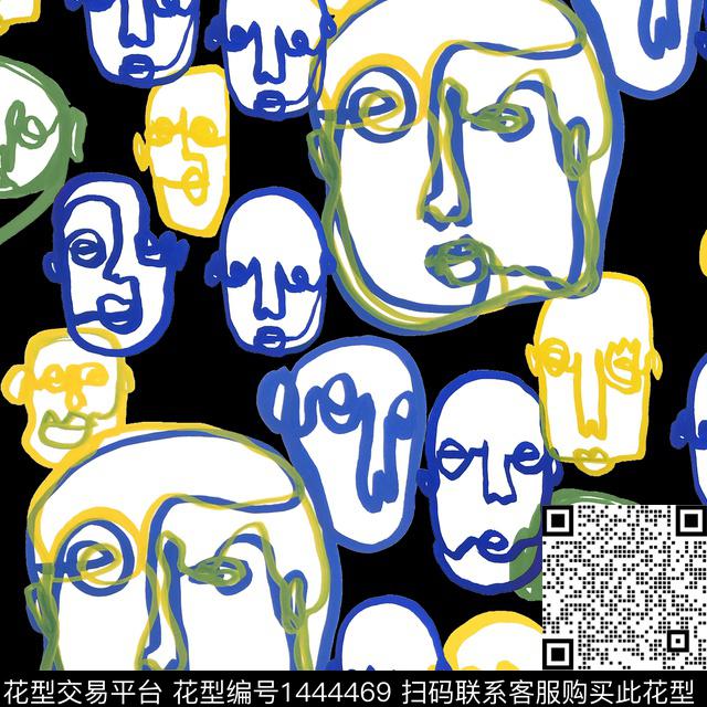 字母肌理大牌风数码印花华亿平台下载（图片编号: 1444469） - 瓦栏（Walan）