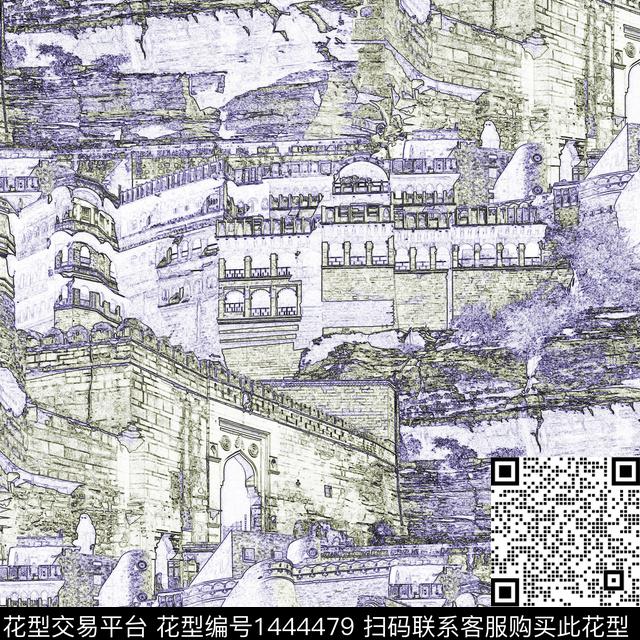 字母肌理大牌风数码印花华亿平台下载（图片编号: 1444479） - 瓦栏（Walan）