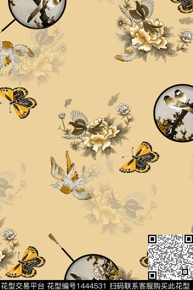 女装花卉中国风数码印花华亿平台下载（图片编号: 1444531） - 瓦栏（Walan）