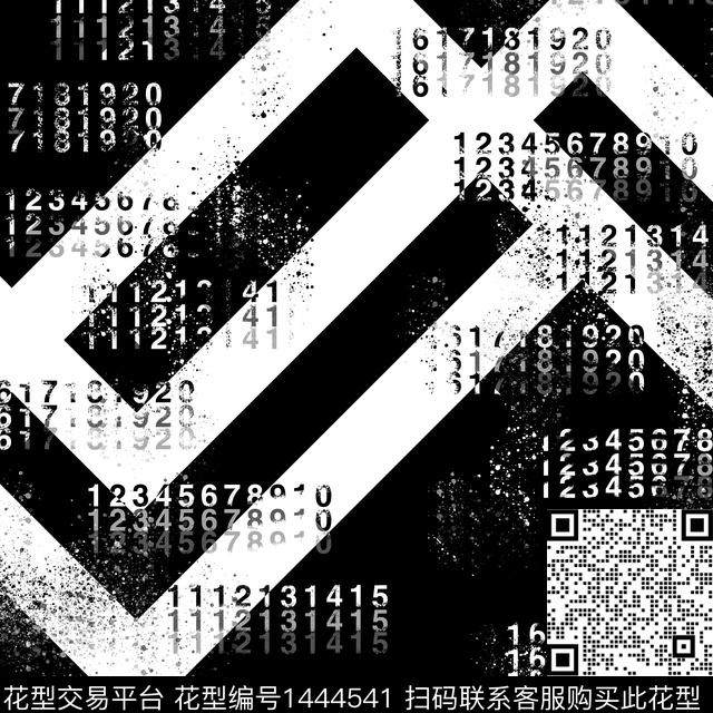 字母几何男装传统印花华亿平台下载（图片编号: 1444541） - 瓦栏（Walan）