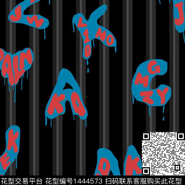 字母男装线条传统印花华亿平台下载（图片编号: 1444573） - 瓦栏（Walan）