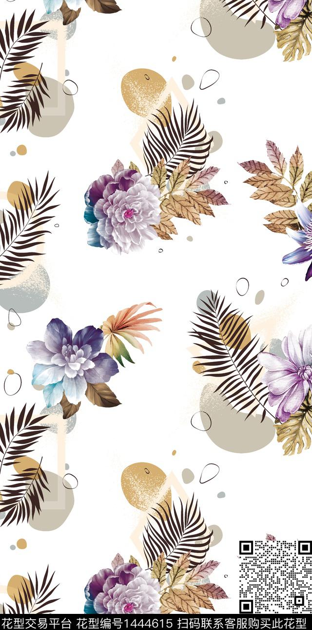 数码华亿平台几何民族风数码印花华亿平台下载（图片编号: 1444615） - 瓦栏（Walan）