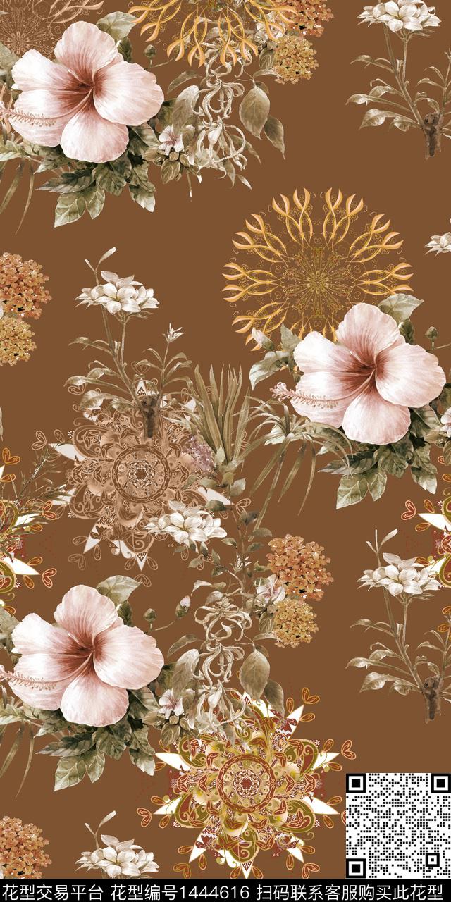 数码华亿平台几何民族风数码印花华亿平台下载（图片编号: 1444616） - 瓦栏（Walan）