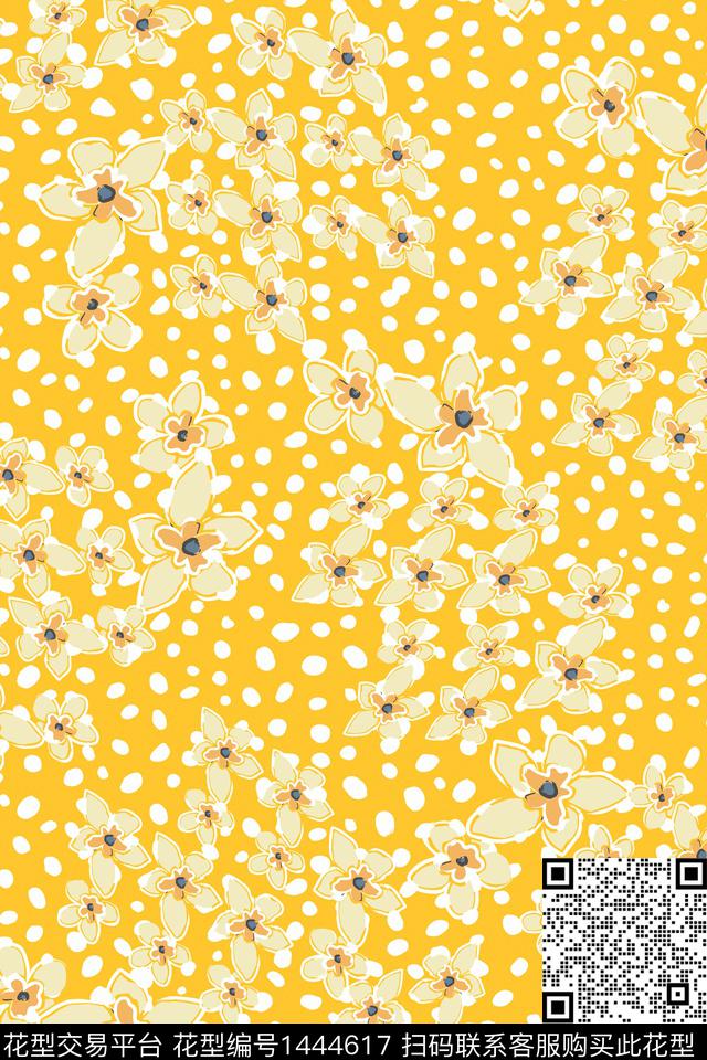 花卉大牌风小碎花数码印花华亿平台下载（图片编号: 1444617） - 瓦栏（Walan）