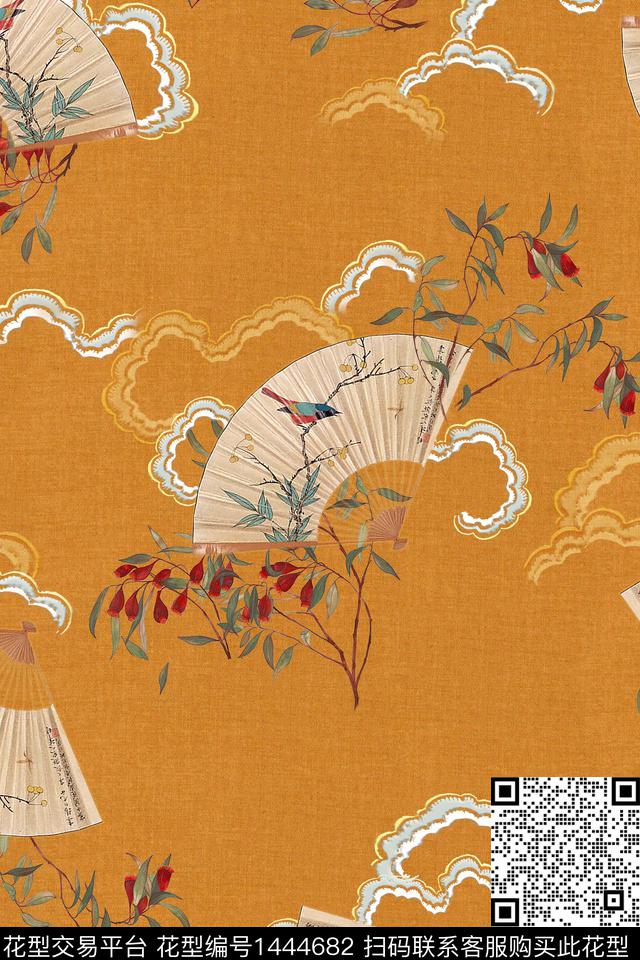 旗袍国画中老年数码印花华亿平台下载（图片编号: 1444682） - 瓦栏（Walan）