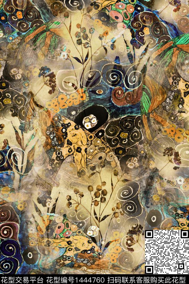 数码华亿平台香云纱大牌风数码印花华亿平台下载（图片编号: 1444760） - 瓦栏（Walan）