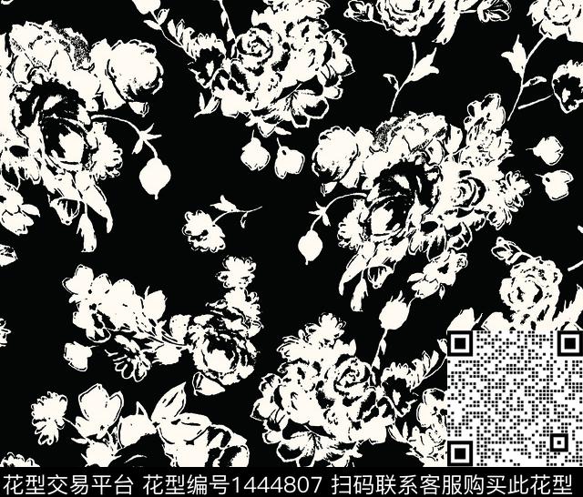 民族风花卉大牌风传统印花华亿平台下载（图片编号: 1444807） - 瓦栏（Walan）