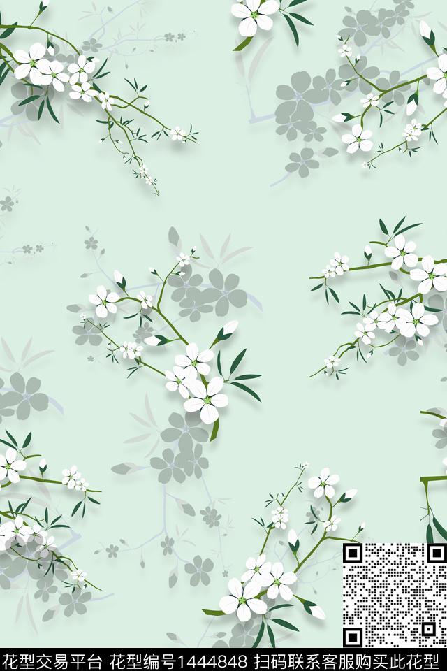 女装花卉中国风数码印花华亿平台下载（图片编号: 1444848） - 瓦栏（Walan）