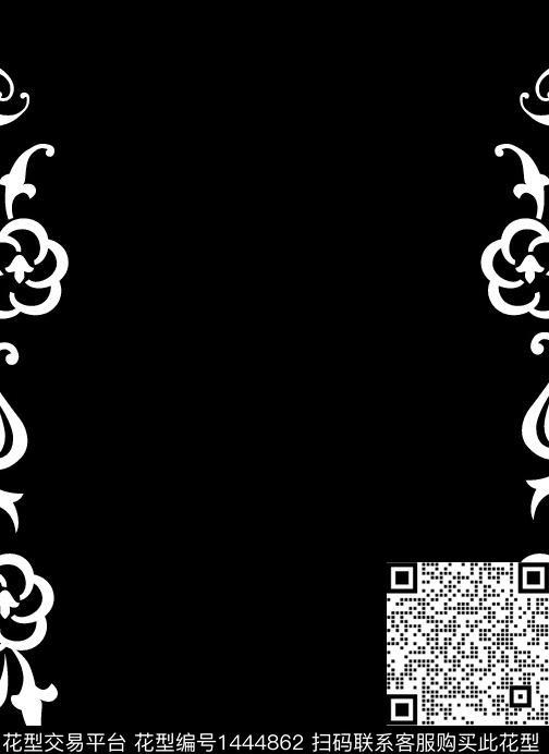 几何花卉定位花大牌风传统印花华亿平台下载（图片编号: 1444862） - 瓦栏（Walan）