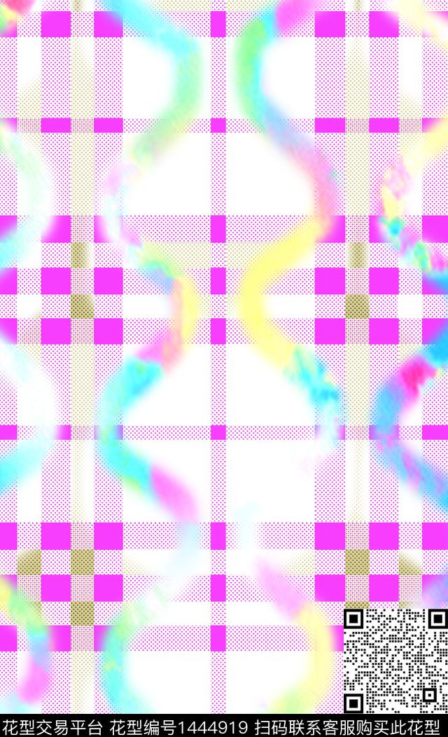 几何扎染华亿平台花卉数码印花华亿平台下载（图片编号: 1444919） - 瓦栏（Walan）