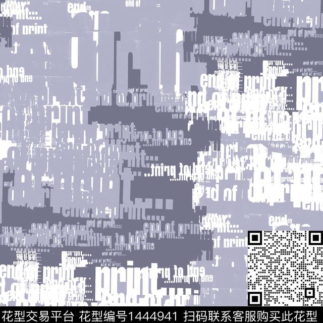 字母涂鸦卡通数码印花华亿平台下载（图片编号: 1444941） - 瓦栏（Walan）