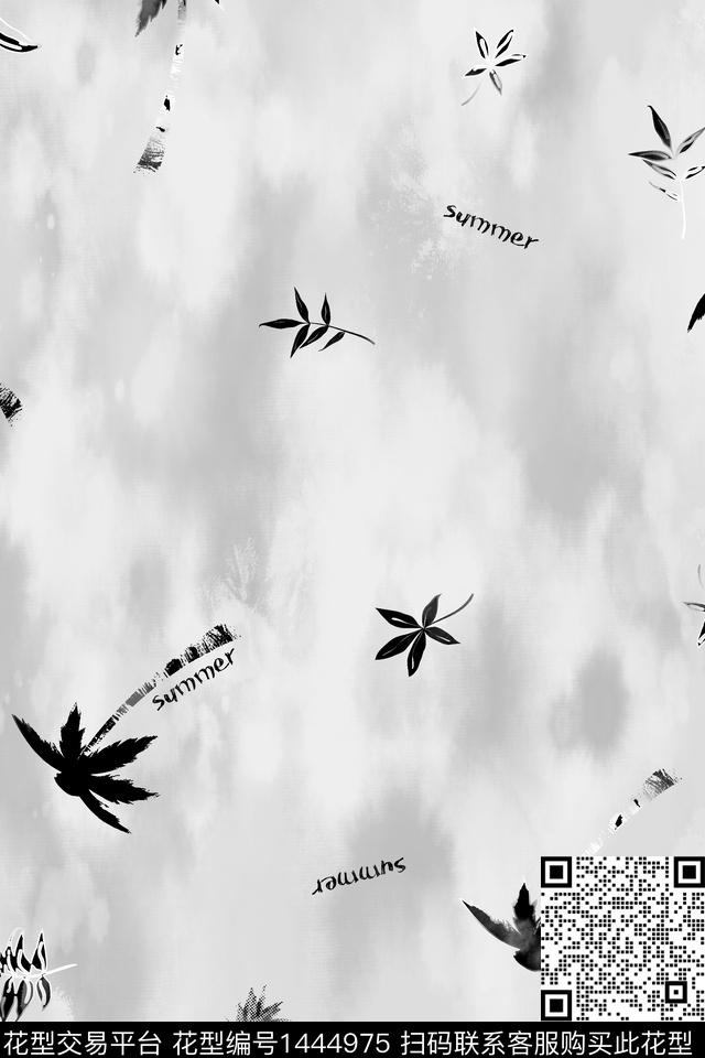 字母男装满版花抽象男装数码印花华亿平台下载（图片编号: 1444975） - 瓦栏（Walan）