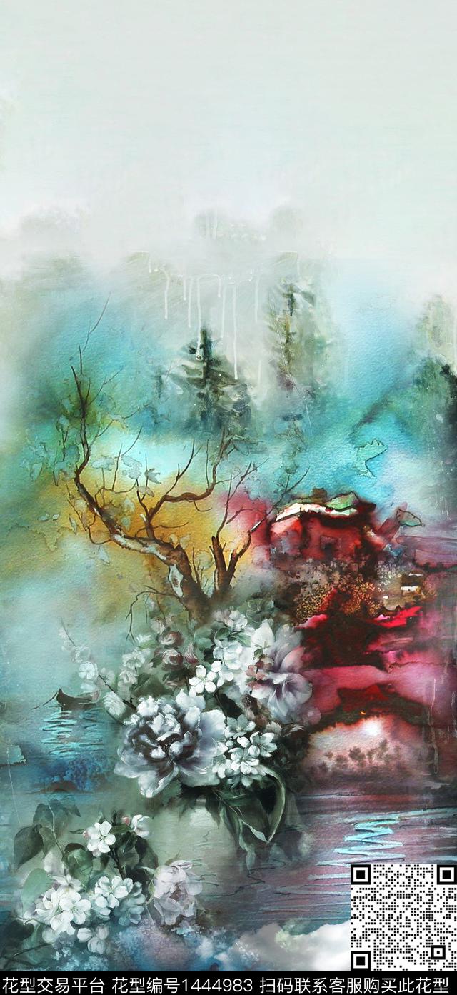 壁画连衣裙大衣数码印花华亿平台下载（图片编号: 1444983） - 瓦栏（Walan）